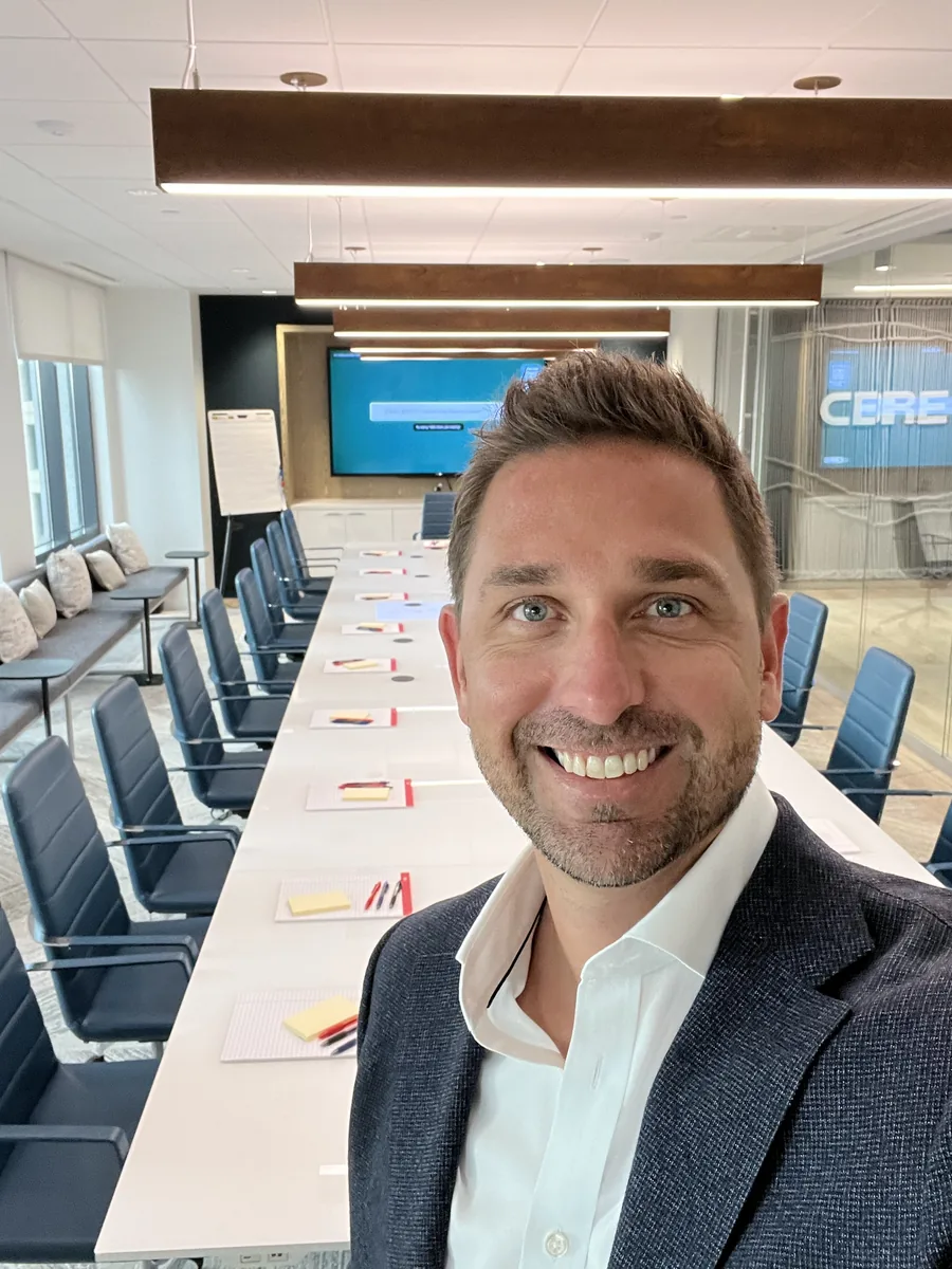 David Bateman, Managing Director, CBRE South Florida, in the CBRE boardroom